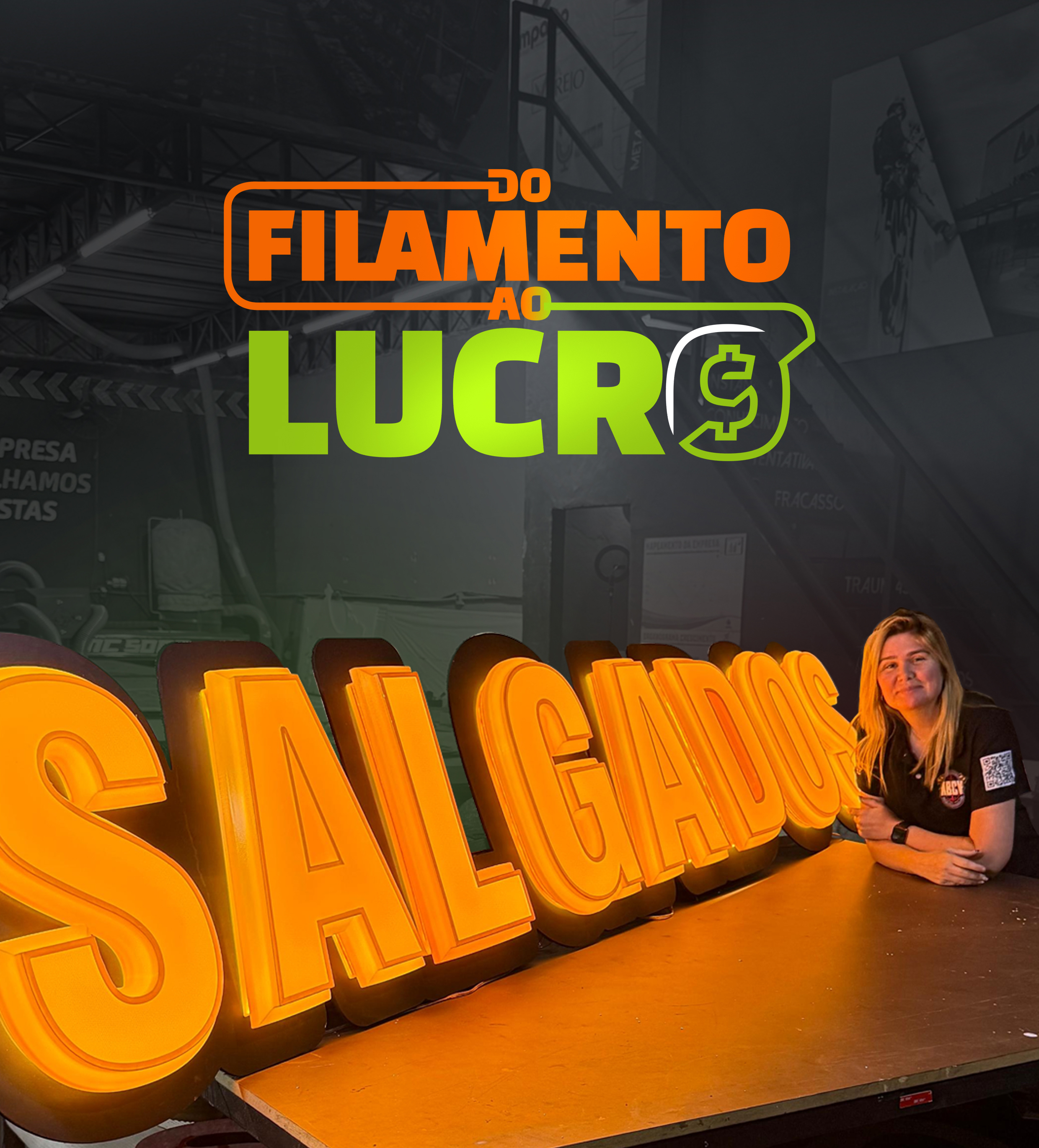 Produção de letras em impressão 3D