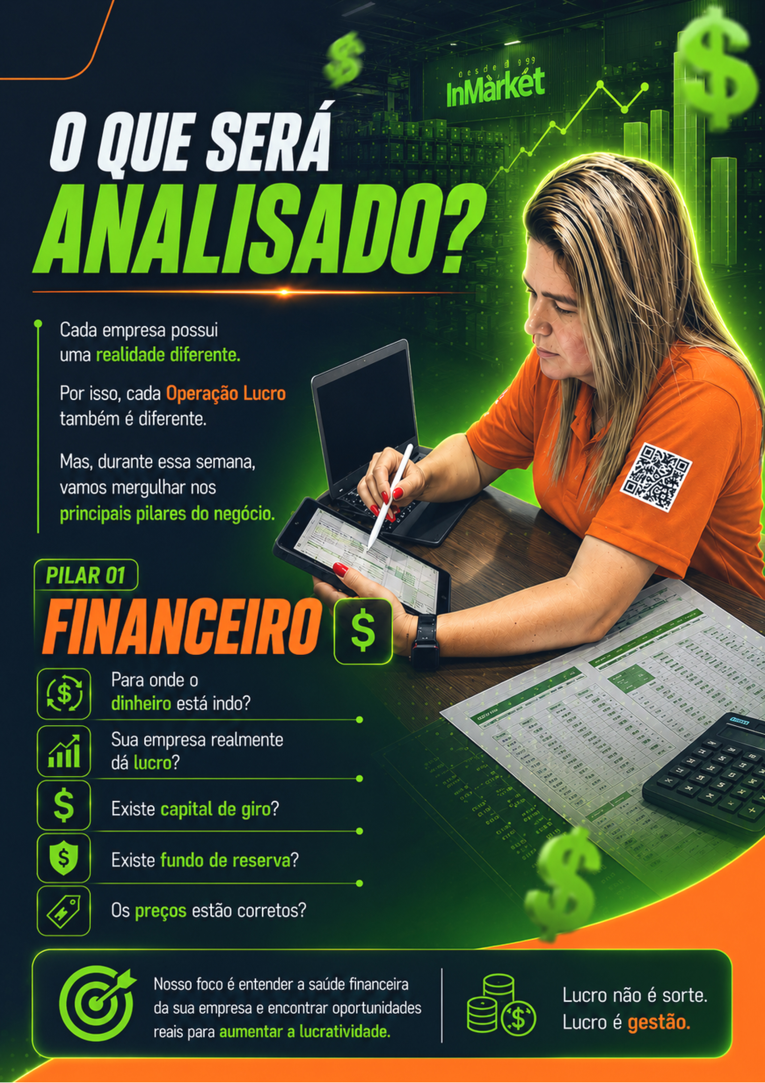 Paolla acompanhando a rotina de uma empresa